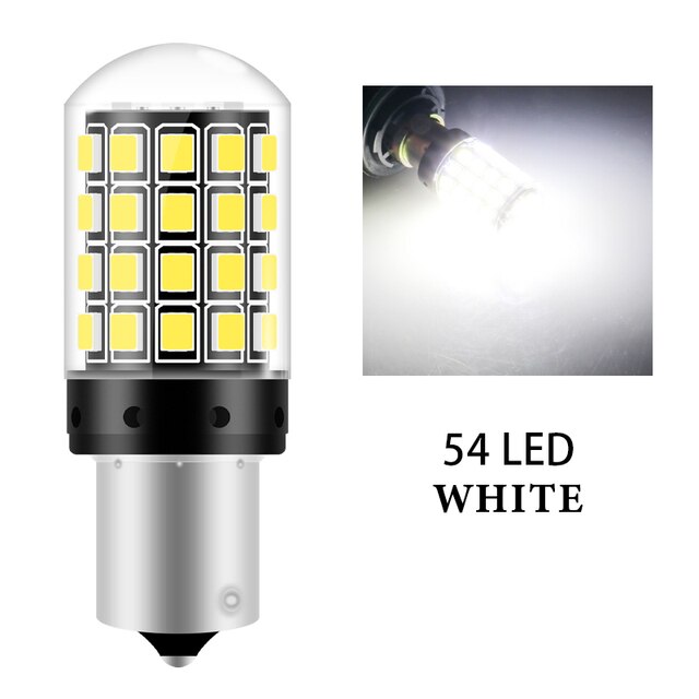1PC P21w led py21w p21/5w LED BAU15 BA15S W21W T20 7440 7443 W21/5W 2835 54smd Light bulbs on cars Car Turn Signal Light: Red / 7443 W21/5W T20