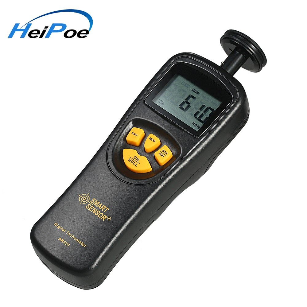 Digital Tachometer Contact Motor Tachometer RPM Meter digital Tach speedometer 0.5~19999RPM Smart Sensor AR925