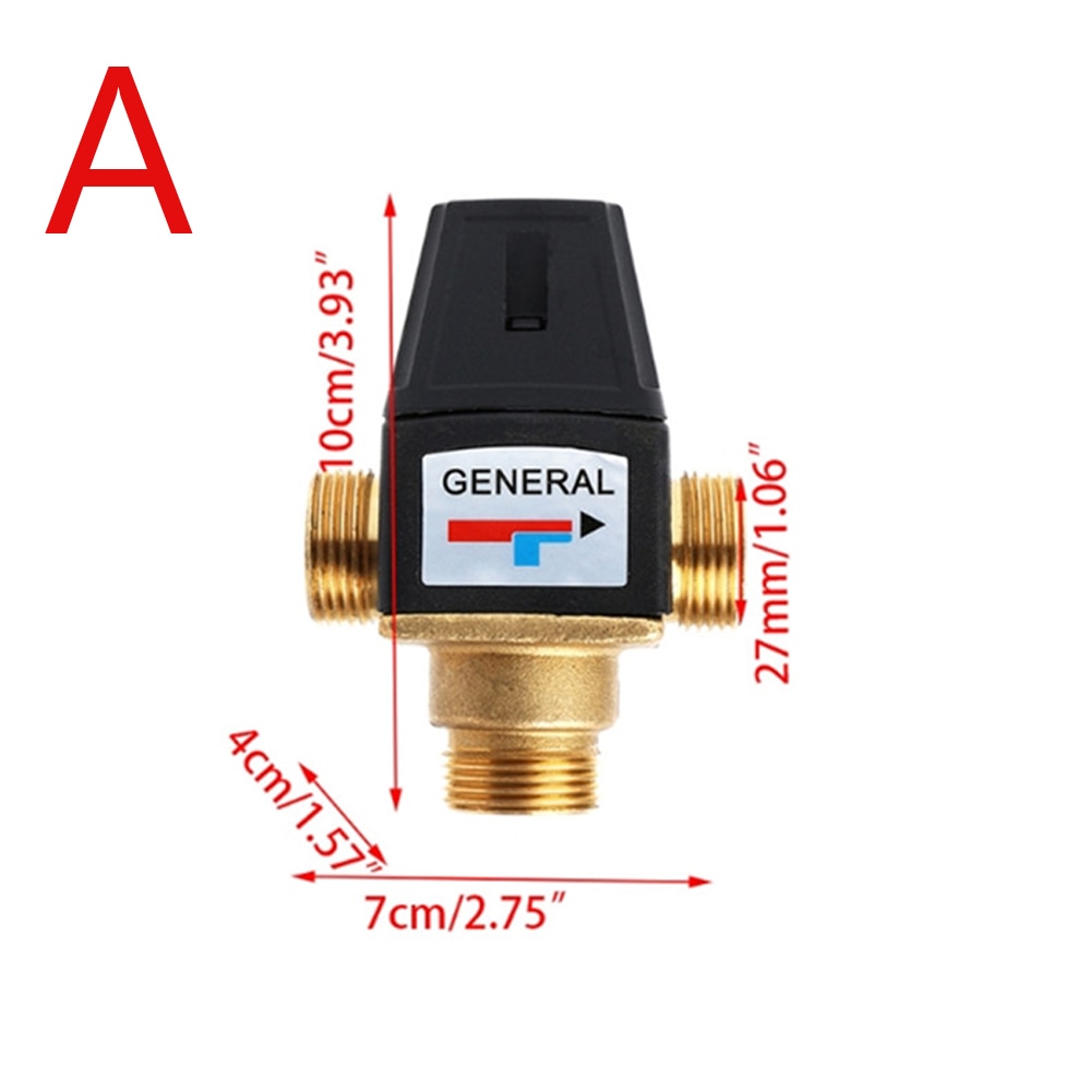 Brass DN20/DN25 Male Female Thread Brass thermostatic mixing valve and cold water automatic thermostatic mixing valve