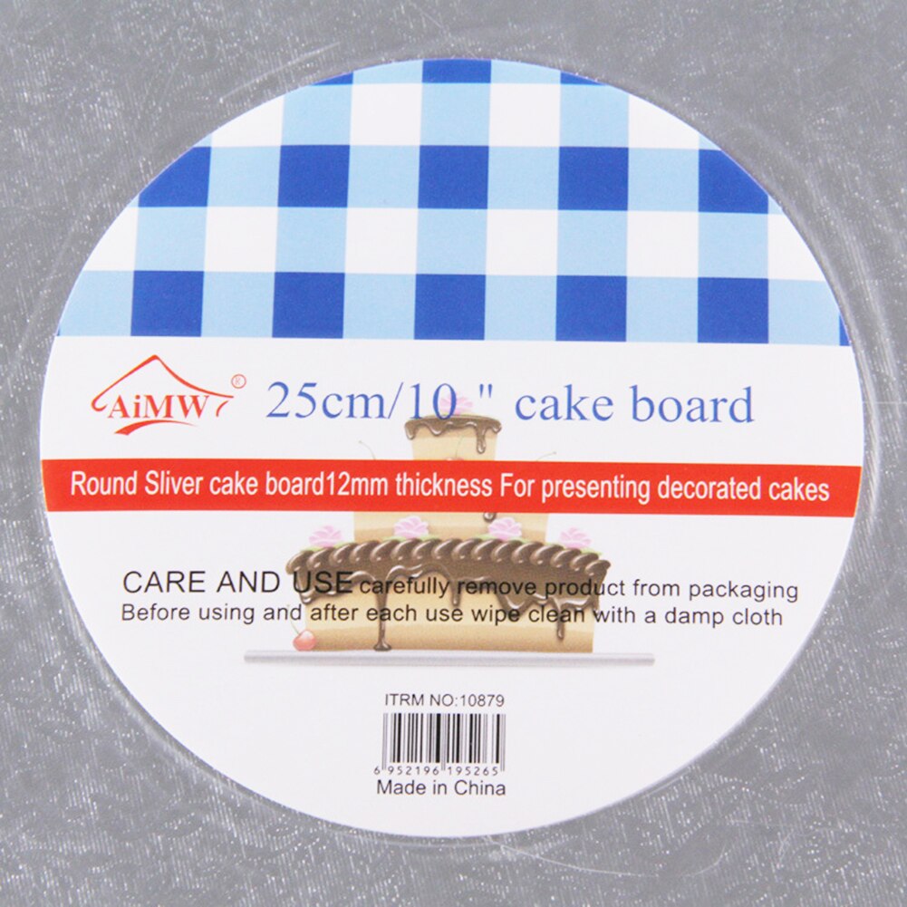 Cake Board Round Cake Display Board Transfer Board Cake Holder Wedding Birthday Party Events Home Bakery Cake Baking Tools: 10 IN