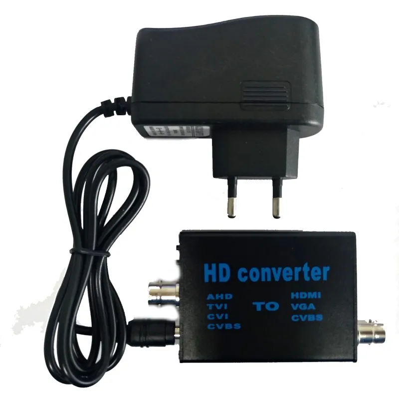 Ahd til hdmi signalomformer vga hdmi 720p 960p 1080p ahd tvi cvi cvbs signal 4- i -1 videokonverterstøtte til bnc-kabel