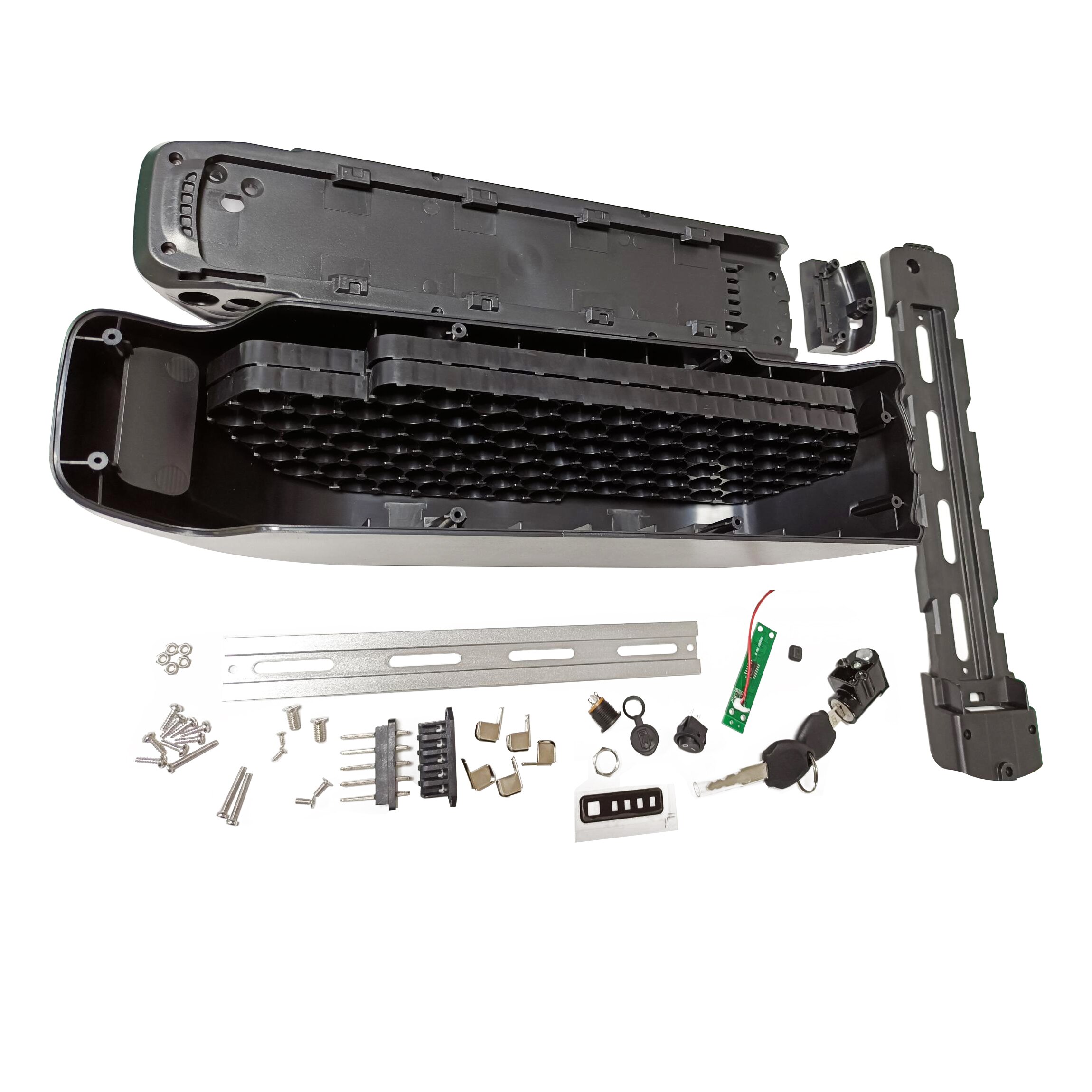 36V Battery Housing 48V Battery box 52V Battery Case Polly DP-9 Down Tube Downtube 13S 7P 10S 9P 14S 6P Max Load 91 18650 cells