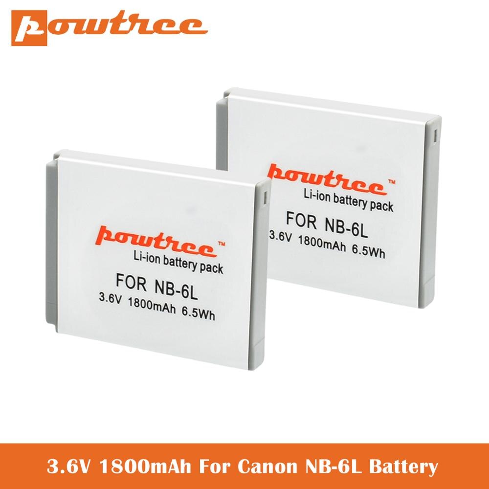 NB-6LH NB6L NB-6L Digital Battery for Canon Power-shot Camera HS SX520 SX530 SX540 SX600 SX610 SX700 SX710 IXUS 95 200 210 L20: 2 Picec Battery