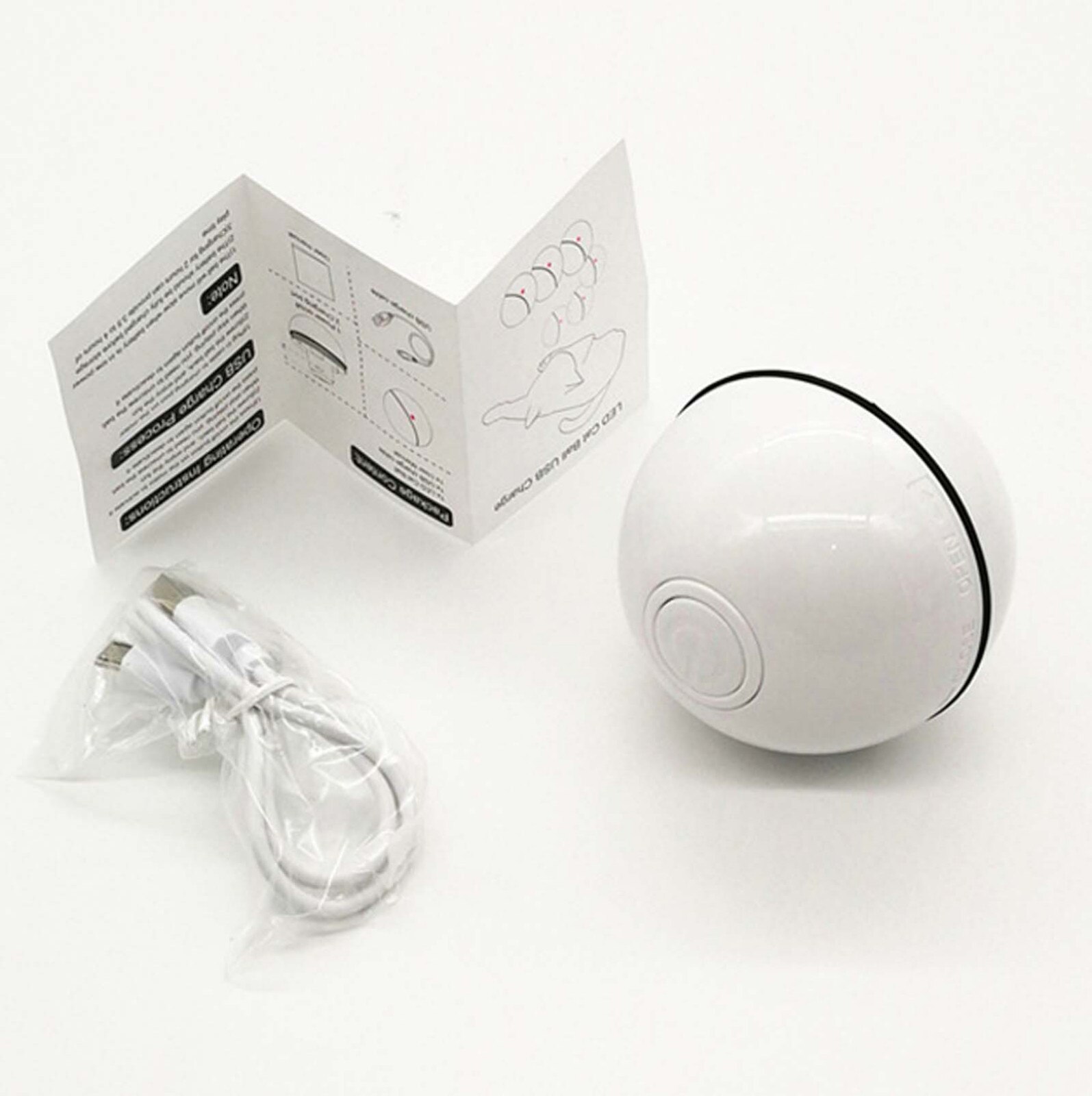 4 # Smart Interactieve Cat Toy 360 Graden Zelf Draaiende Bal Led Ligh Huisdieren Spelen Speelgoed Motion Activated Usb Oplaadbare huisdier Bal