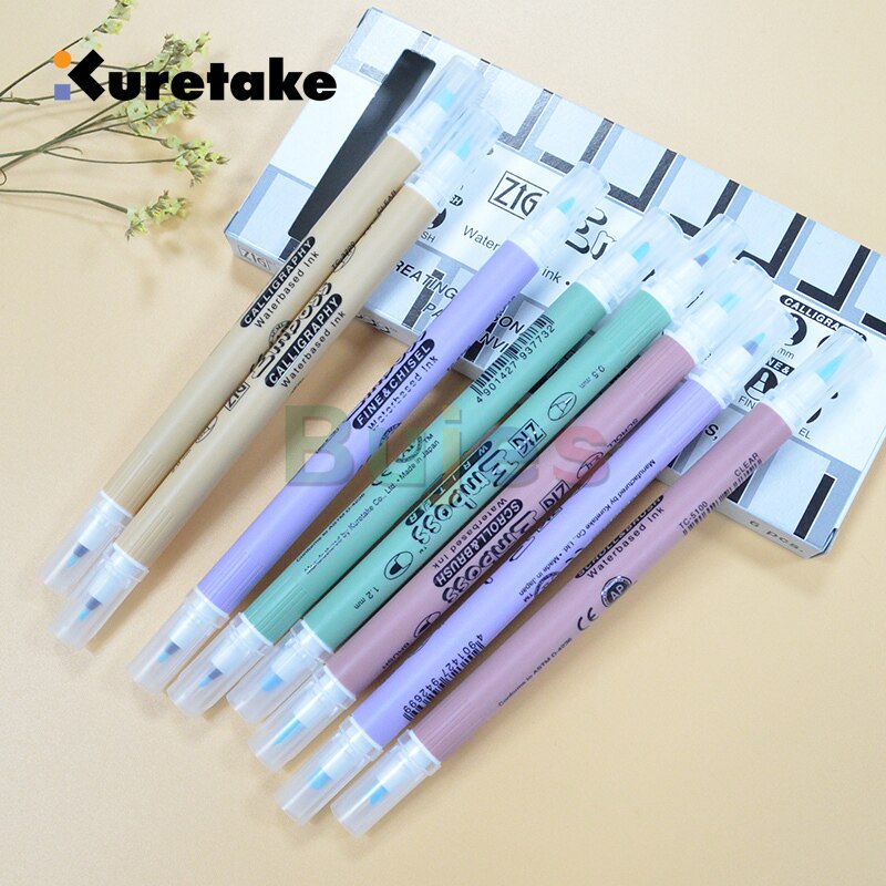 Kuretake Zig Emboss Twin Tip ,Embossing easily creates dimension and surface texture,Waterbased Ink,Available in 4 sizes