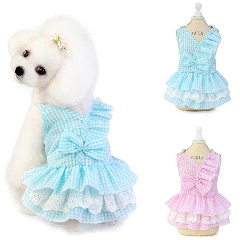 Cute Pets Dog Dress Princess Puppy Cats Dresses For Small Medium Dogs Chihuahua Pet Clothing Yorkshire Dog Dresses Pug