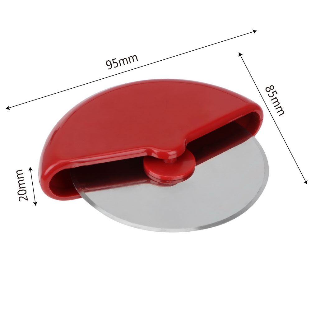 Hoomin Ronde Vorm Pizza Cutter Plastic Handvat Rvs Pizza Wielen Mes Bakken Tools Bakvormen Cake Brood Snijgereedschap