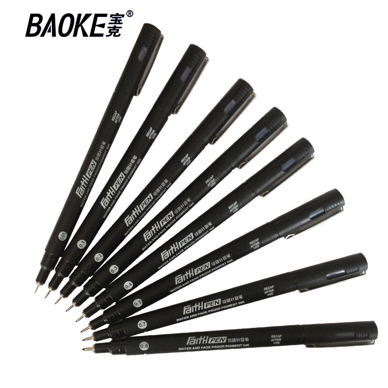 0,05 bis 0,8mm fine point malerei stifte comic pen-set wasserdichte handgemalte marker pen drawing pens sharpie freies