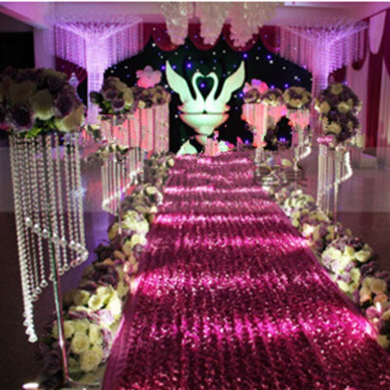 Kristallen bruiloftstafel, middelpunt, bruiloftsfeest, kerst, evenementdecoratie, looppad, weg, bloemenvaas, plank