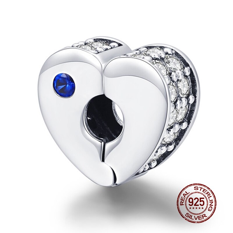 Echte 100% 925 Sterling Silver Shining Elegantie Clip Charm Met Clear Cz Fit Originele Wst Armband Hanger Authentieke Sieraden: CQC890