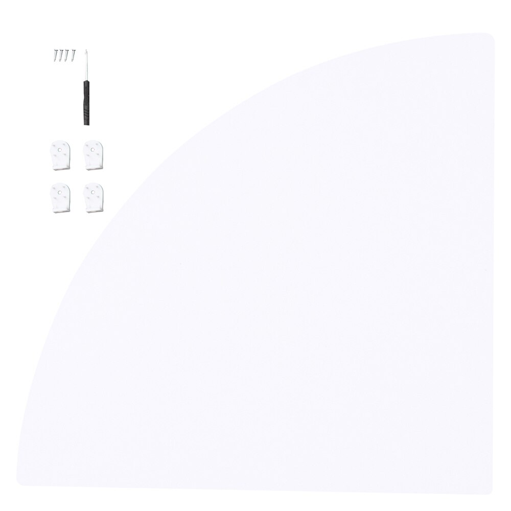 1 Set Wall Corner Shelf Durable Wall-mounted Space-saving Storage Rack for Bathroom Living Room: White 2