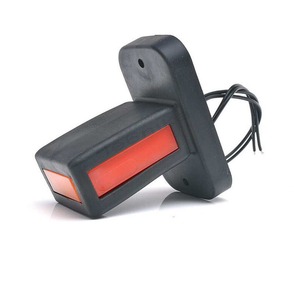 Lámpara LED de 3 caras para coche, camión, remolque, caravana, luz lateral de contorno, luces externas, 12-24V, ámbar color rojo y blanco, 1 par