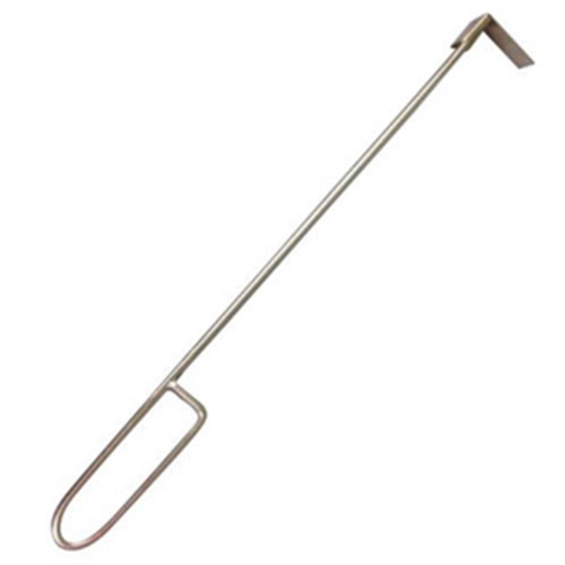Rastrillo de ceniza de carbón inoxidable para barbacoa, herramienta para cenizas, rastrillo de póker, para estufa de leña Joe fumador de carbón, plateado