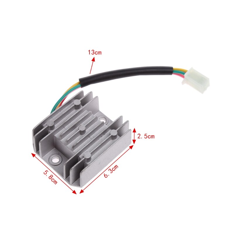 Rectificador regulador de voltaje para motocicleta, ATV GY6 50 150cc, 4 cables, barco, , 1 ud.