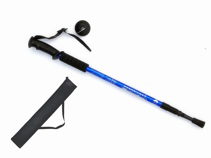 2pcs/Set Walking Poles Foldable Nordic Trekking Poles Walking Sticks Telescopic Scandinavian Anti Shock Hiking Stick: blue