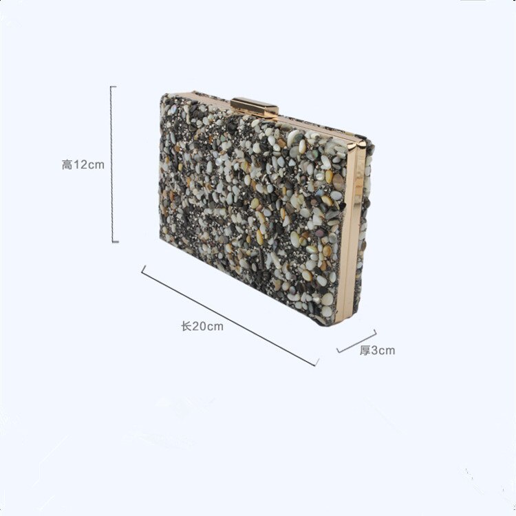 Mode Kleurrijke Kristallen Stenen Clutch Bag Avond Clutch Bags Chain Bruidsmeisje Bag Wedding Party Handtassen Portemonnee Portemonnees