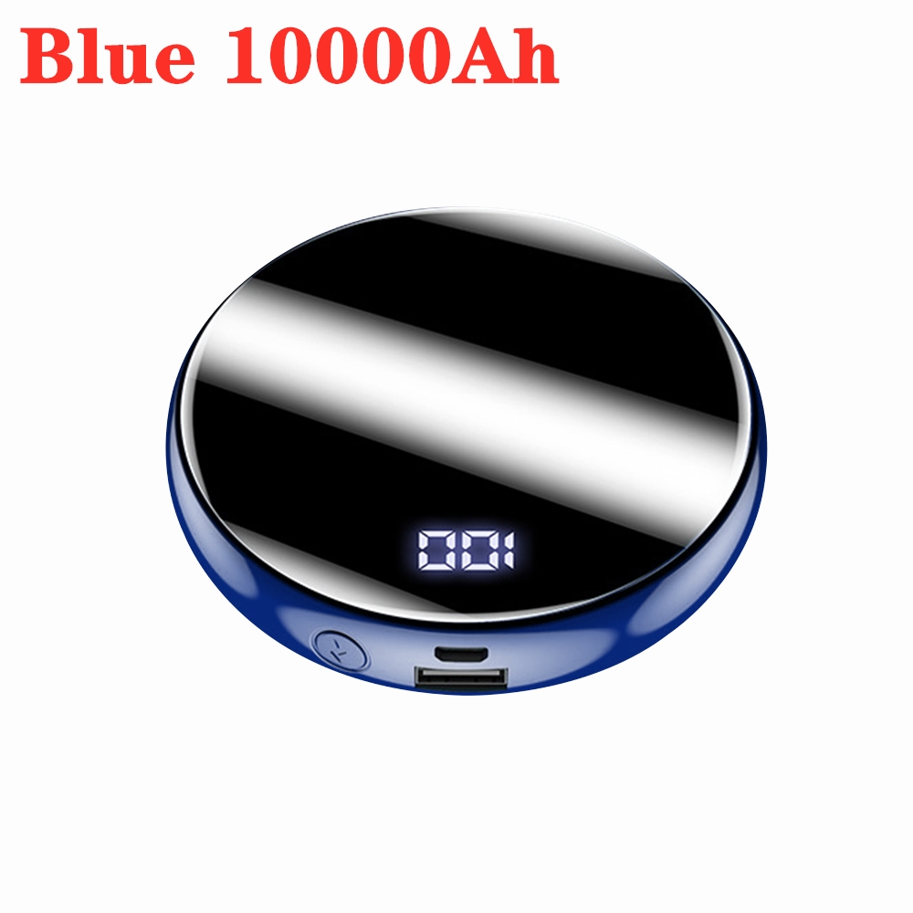 FLOVEME mini batterie externe 20000mAh LED affichage batterie externe 10000mAh PowerBank pour Xiaomi chargeur Portable 6000mAh: 10000mAh Blue