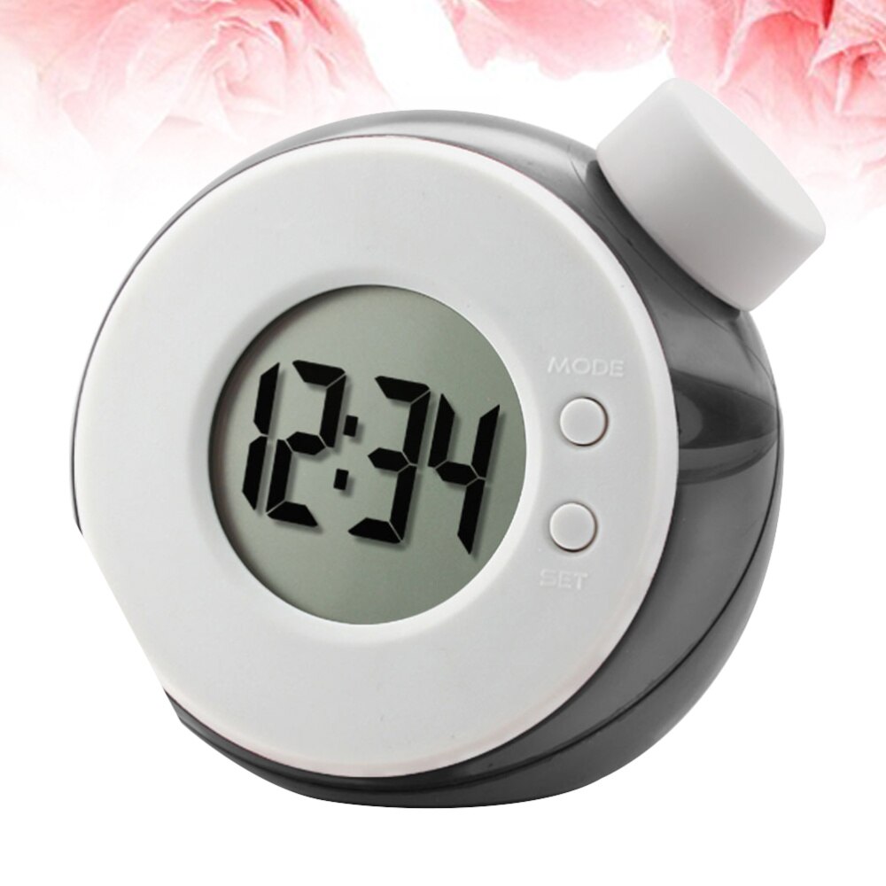 1pc Water Energy Clock LED Display Clock Water Jar Clock Eco-Friendly Clock No Battery Include (Red Black Green Blue): Black