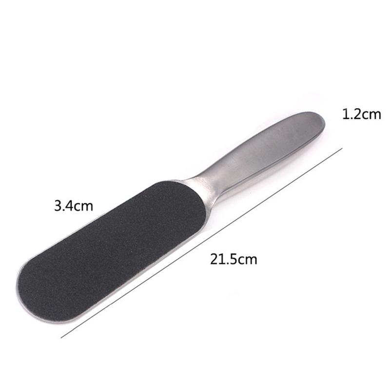 1Pc Stalen Dubbele Kant Voet Bestand Met 10Pcs Schuren Papers Raspende Eelt Dead Skin Remover Pedicure Voetverzorging tool