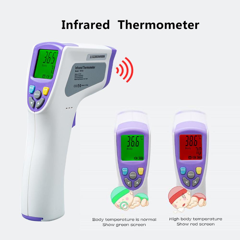 Non-contact Digital Infrared Thermometer Temperature Measurement Non-contact Infrared Thermometer w/ LCD Backlight Forehead Gun: MD1579