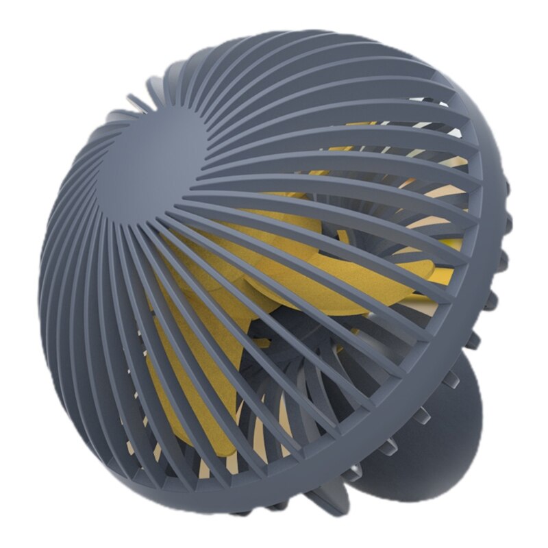 Przenośny wiatrak biurowy w kształcie grzyba, cichy mini osobisty wentylator USB robić biura i pulpitu 3 kolory niebieski szary różowy: szary