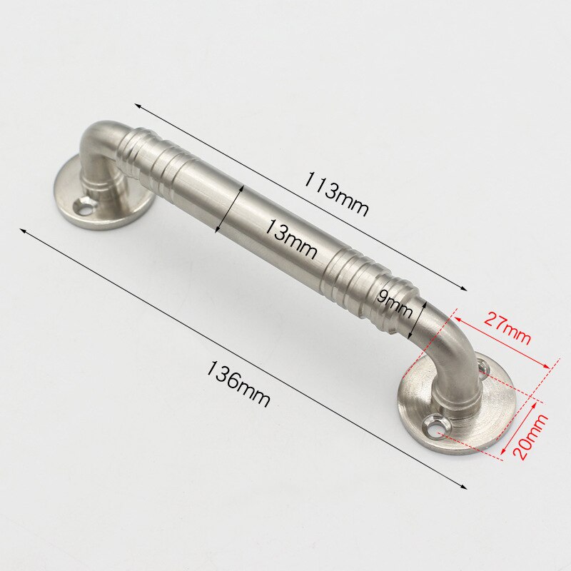 KAK Stainless Steel Door Handles for Interior Doors Bedroom Kitchen Door Pulls Fire-proof Door Handle Cabinet Handle Hardware: Length 136mm