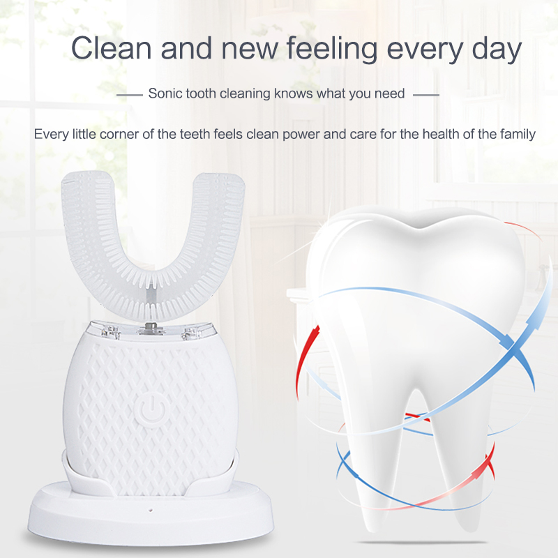 Xiaomi-cepillo de dientes eléctrico inteligente para niños, dispositivo de limpieza dental automático con carga inalámbrica, 360 grados, de silicona blanqueadora