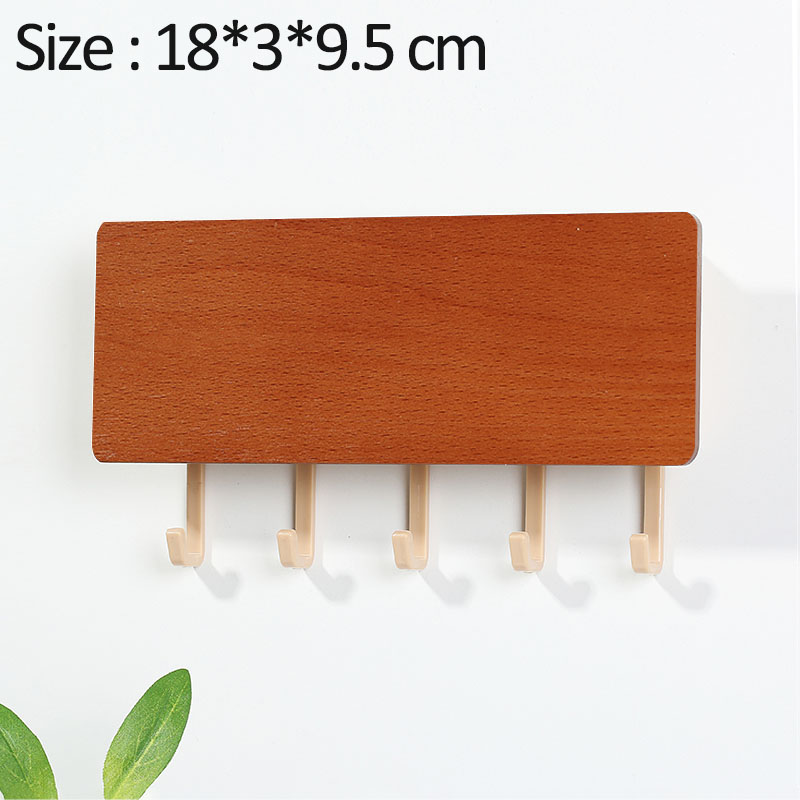 Hooks Storage Rack Key Wooden Hanger Home Decorative Wall Vintage Hallway Room Space Saving Bedroom Door Back Rack: 15