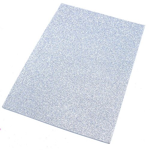 Glitter Foam Paper Spong Paper Diy Craft Manual Paper-Cut Scrapbook Paper Kindergarten Decorations Supplies 20X30 Cm 10 Pcs/Bag: silvery