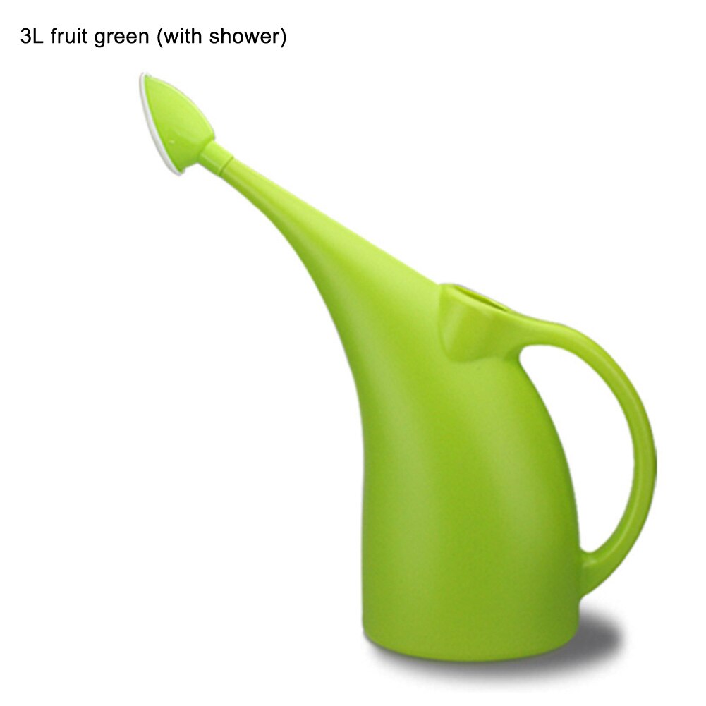 Large Capacity Plastic Long Spout Garden Flower Plants Watering Cans Sprinkler Can Pot Container Holder Water Bottle Can: Green 3L shower