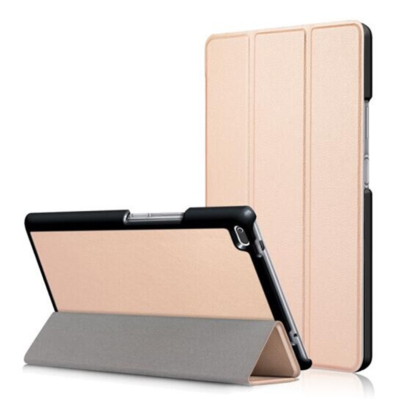 Voor Samsung Galaxy Tab Een 10.1 T510 T515 SM-T510 SM-T515 Tablet Case Custer Fold Stand Beugel Flip Leather Cover: KST Gold