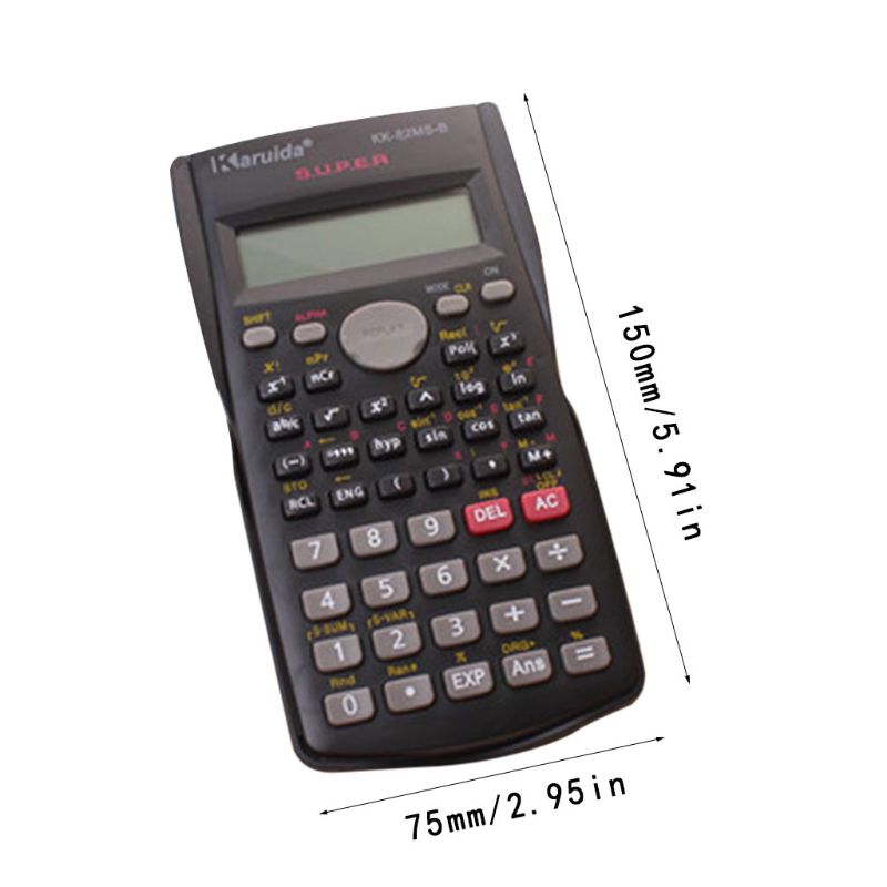 Calculadora de ingeniería científica escolar multifuncional portátil, suministros de herramientas de cálculo para examen estacionario para estudiantes