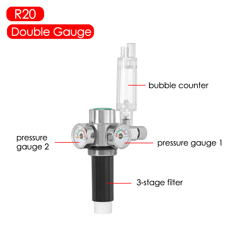 Générateur de CO2 pour Aquarium 2L/1L, bouteille en acier inoxydable, cylindre de gaz haute pression, accessoires d'aquarium
