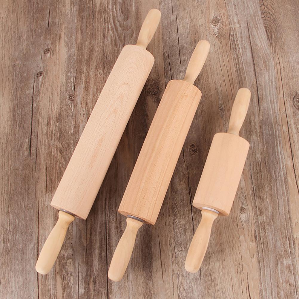 Holz Nicht-Stick Rollen Teig Pastry Pizza Werkzeuge Pasta Cracker Breite Nudeln Backen Backen Rösten Rolling Pin Kleine Gadget