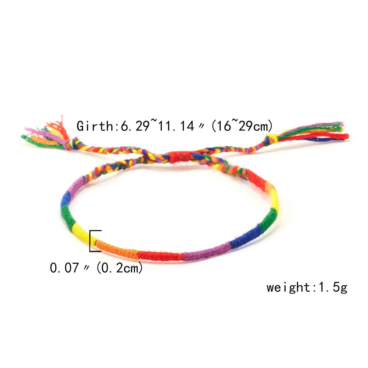 Lgbt Gay Pride Regenboog Armband Voor Vrouwen Mannen Handgemaakte Gevlochten Kleurrijke Touw Paar Armband Sieraden Vriendschap: 7