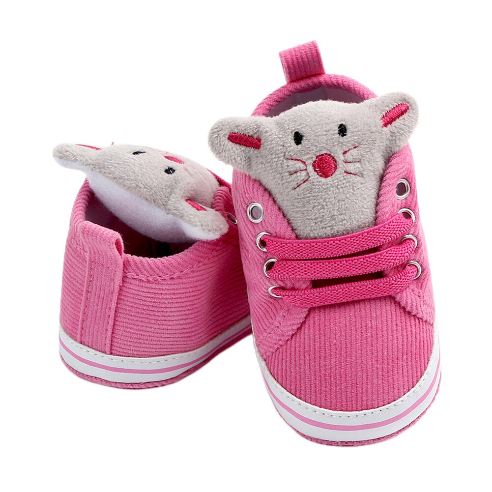 Babyskor djur tecknad baby sneakers bomull halkfria första vandrare vår höst spädbarn skor