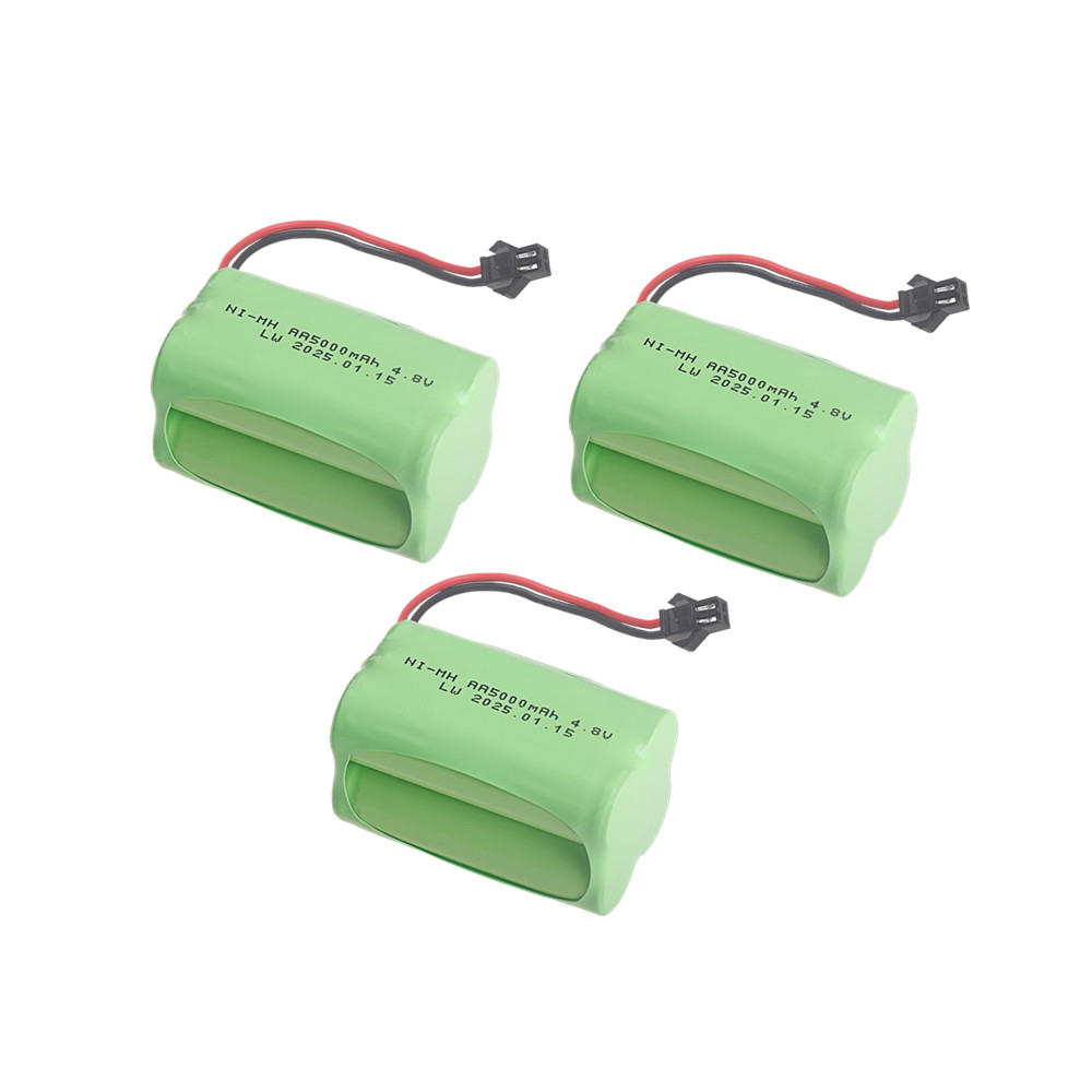 5000 4,8v rechargeable nimh battery for rc cars, robots, tanks, ships, toy parts, t-models with  sm2p- connectors , , aa 4,8v battery packs: Light grey