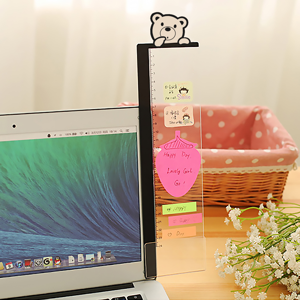 2pcs Message Board Computer Display Screen Sticker Monitors Side Panel Planner Writing Record Remind Memo Pad Side Panel
