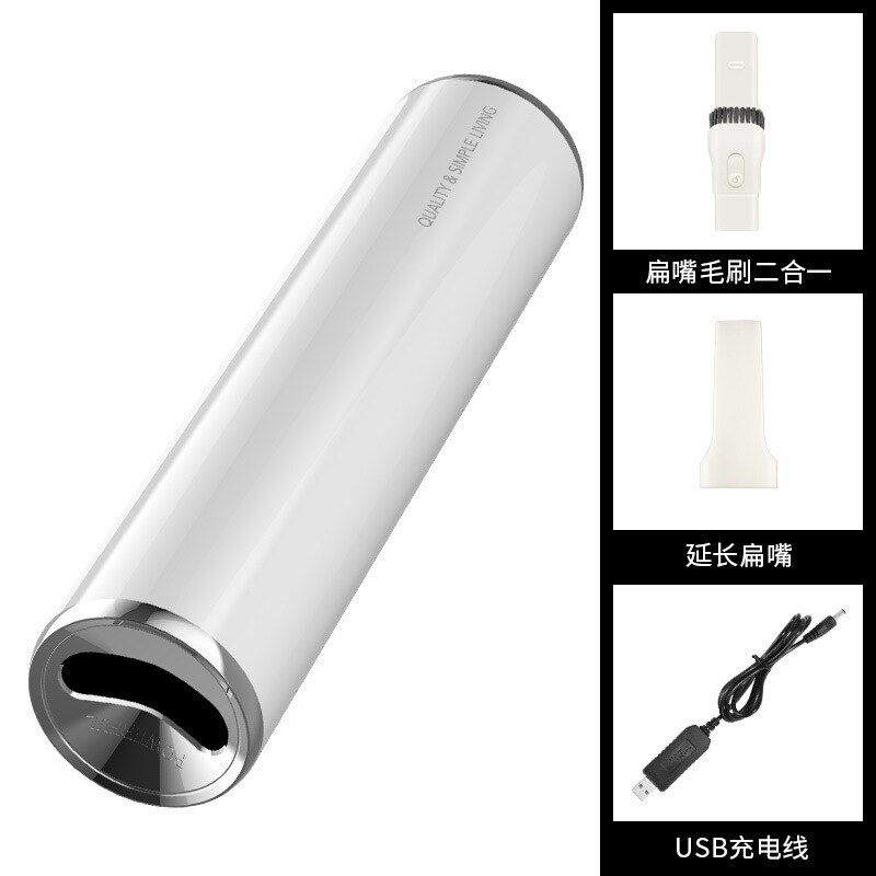 Mini Vacuum,Small Cordless Handheld Vacuum, USB Rechargeable, Easy to Clean Desktop,Drawer, Car Interior and Other Crevices: White Wireless