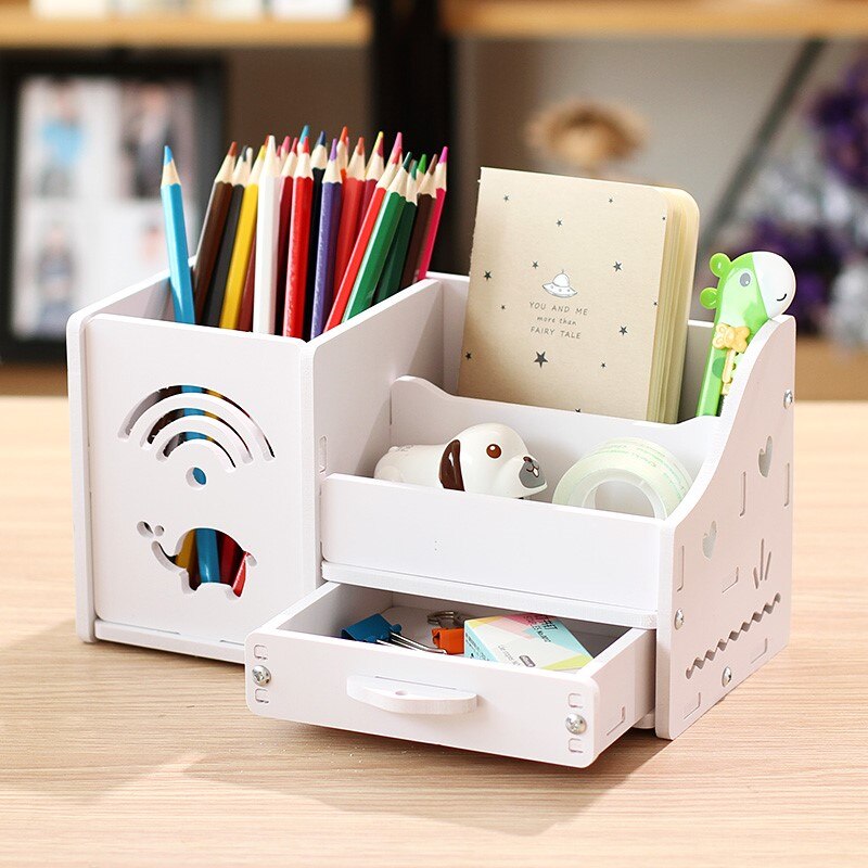 Muiti – stylo à crayons avec fonction de bricolage, porte-crayon à tiroir, support d&#39;étagère Simple, fournitures de papeterie de bureau