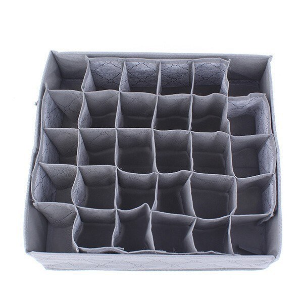 30Netz Unterwäsche Lagerung Organizer, Platzsparende Lagerung Wandschrank Organizer, Lagerung Kasten Für Socken Und Schals, falten Lagerung Kasten: grau 30 Netz
