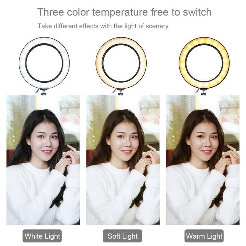 3.5/4.7 Inch Selfie Ring Licht Fotografie Led Dimbare Camera Telefoon Ring Lights Met Stand Statieven Voor Make Video live Studio