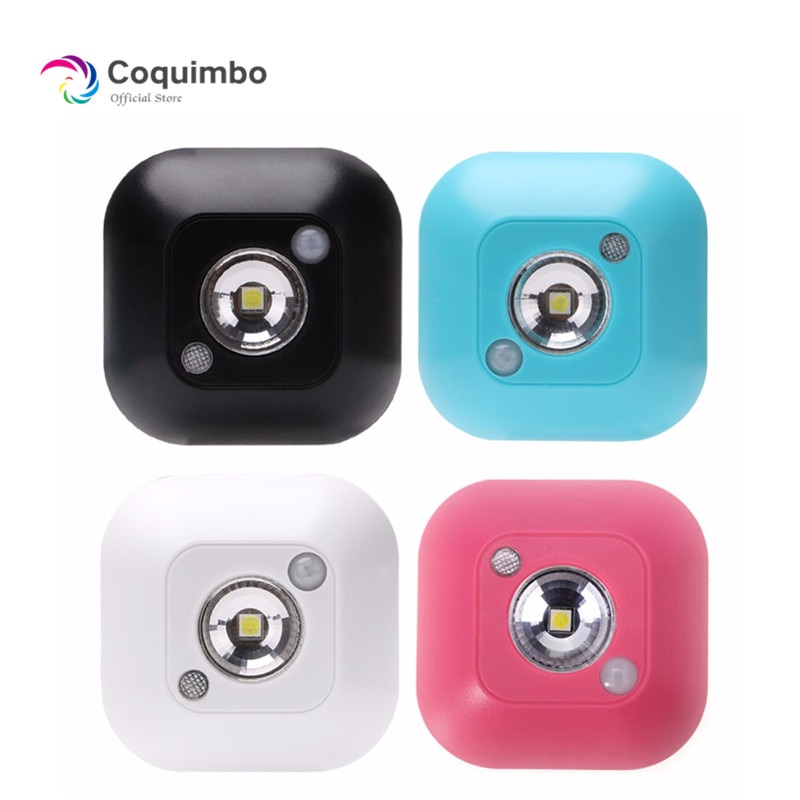 PIR Motion Senor Stairs Light Magnet Night Light Dual-window Infrared Battery Operated Indoor Wireless LED Wall Light