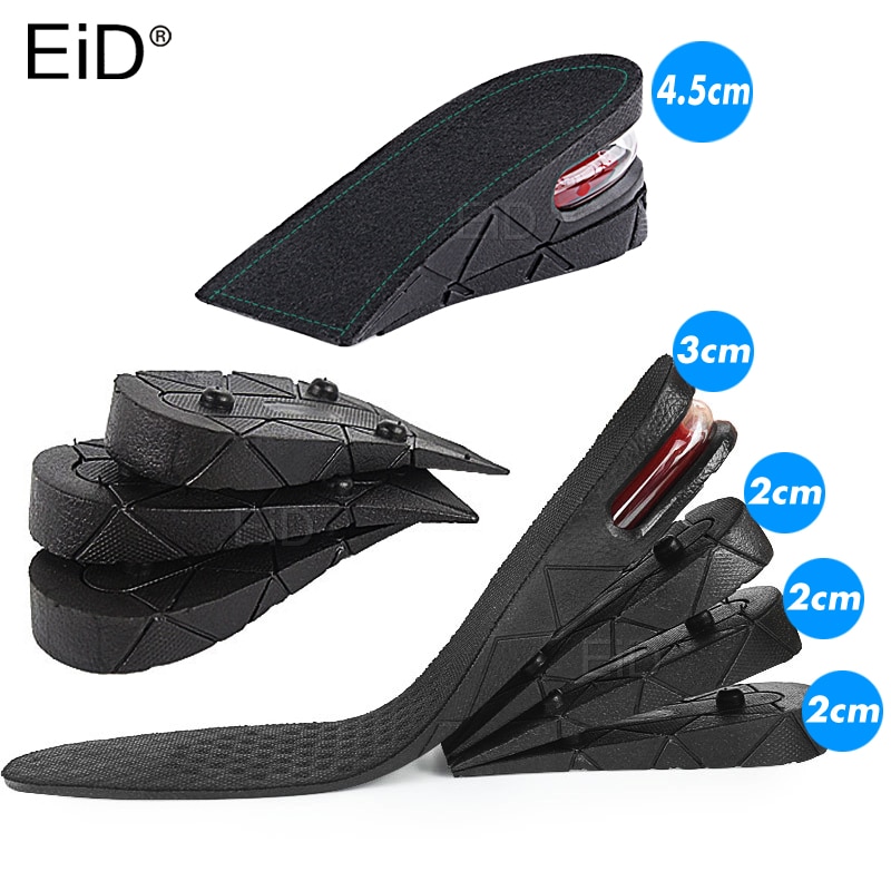 EiD 3-9cm Höer ErhöHenne Einlegesohle Kissen Höer Heben Verstellbaren schneiden Schuh Ferse EinfüGen Größer Frauen Männer unisex Fuß Pads