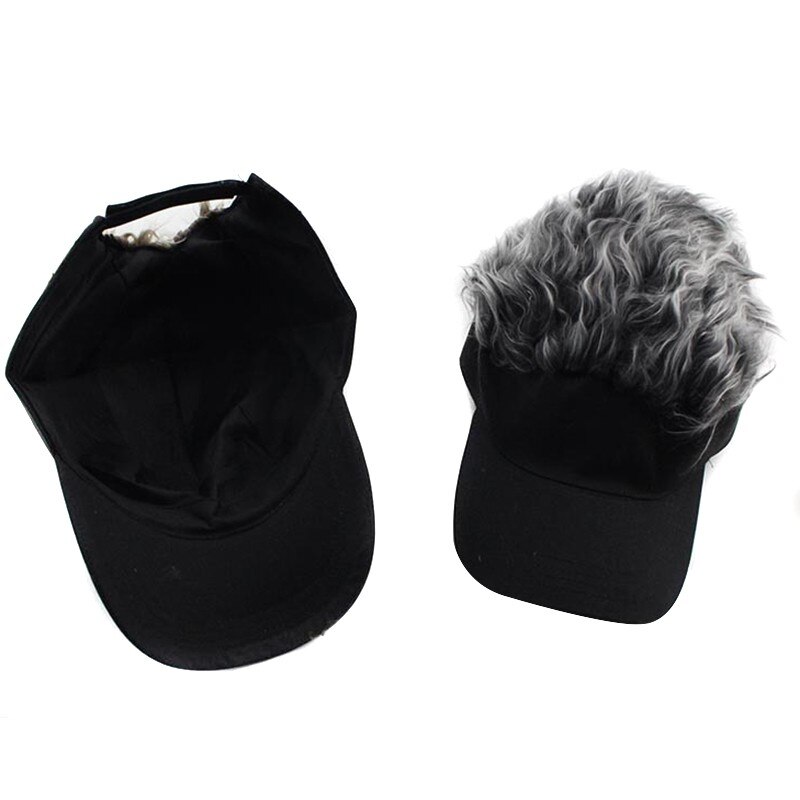 Gorra de béisbol con peluca para hombre, sombrero de con pelo puntiagudo, informal, ajustable, con personalidad creativa, accesorios alternativos