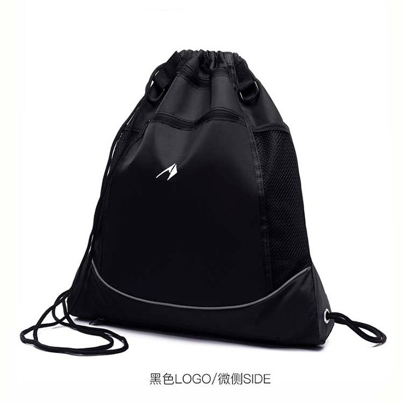 Mochila de baloncesto ligera a la , bolso de viaje para deportes al aire libre, con forma redonda, correa ajustable para el hombro, bolsas con cordón