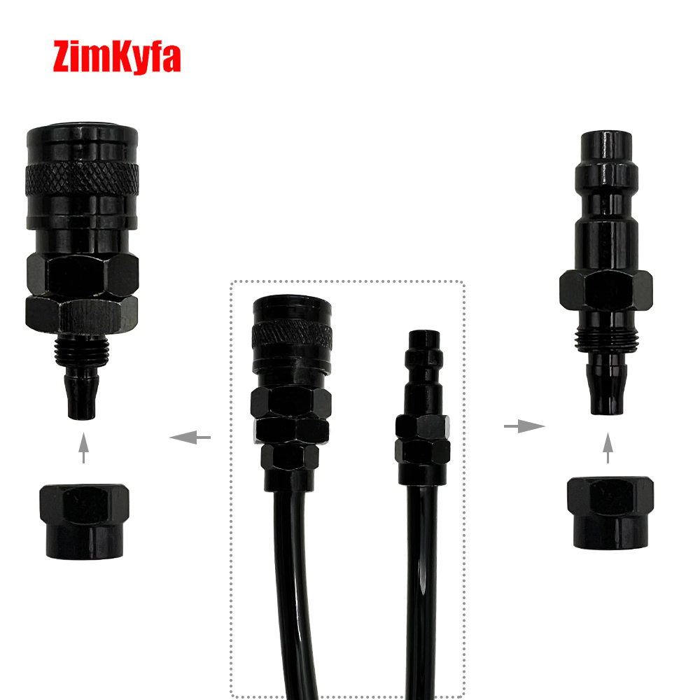 HPA US Foster BLACK 23-2/2302 conector de desconexión rápida a manguera OD de 6MM-6,35 MM para herramienta de aire
