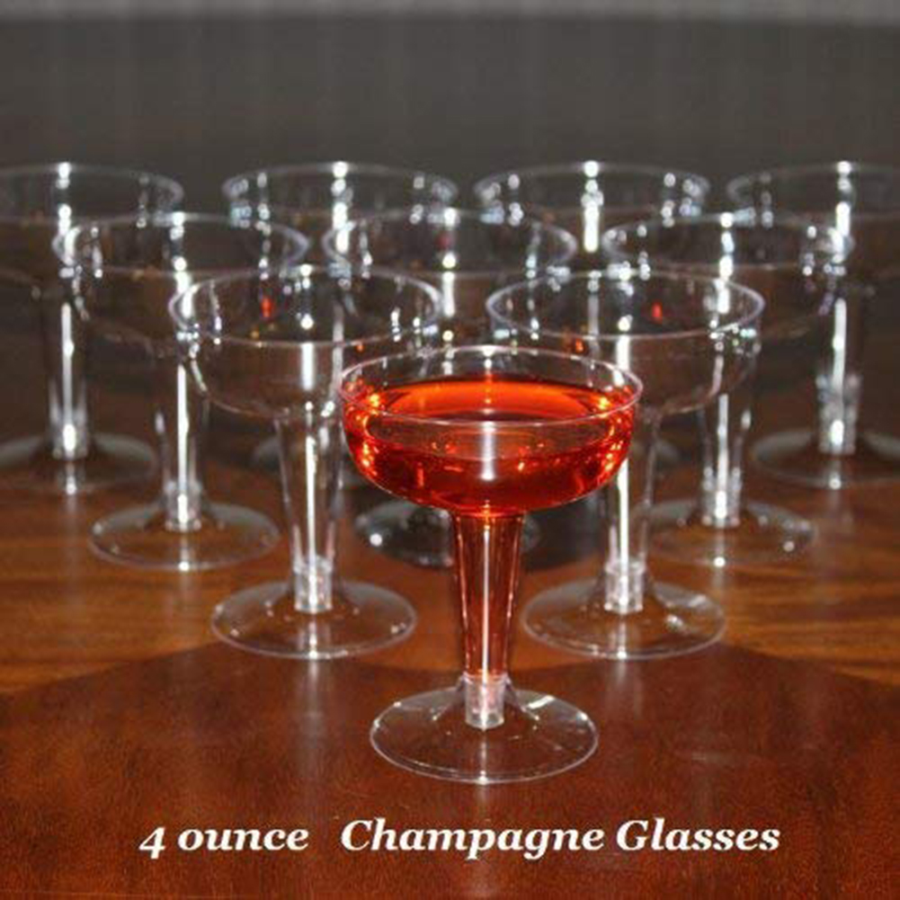 Home and Living Disposable Hard Plastic Martini Champagne Cocktail Cups