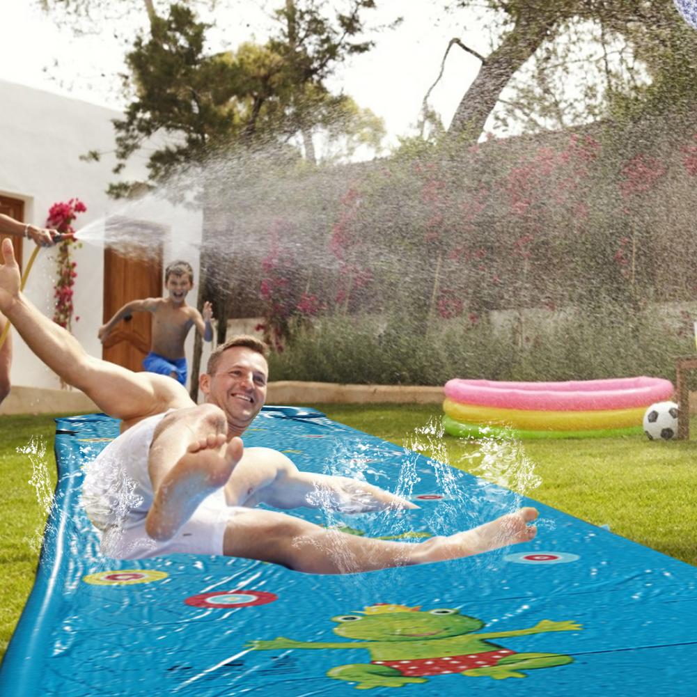 Gazon Water Glijbaan Achtertuin Water Splash Slip & Slide Voor Kinderen Outdoor Opblaasbare Speelmat Water Ski Speelgoed voor Kinderen