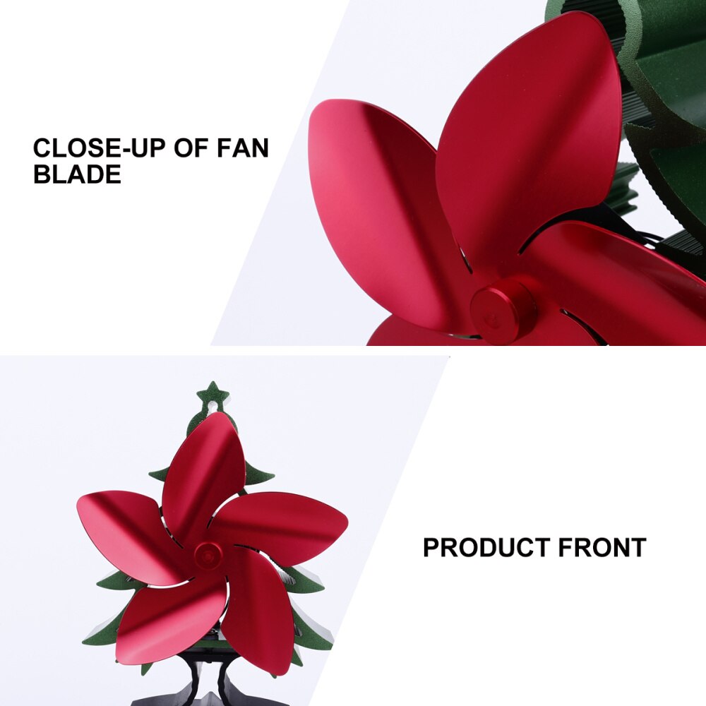 Christmas Tree Shaped Fan Fireplace Fan Thermal Power Fan Heat Energy Drive Fan